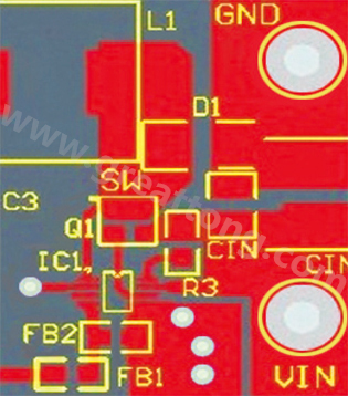 星節(jié)點連接地平面及兩個小電流接地連接(IC和分壓器)。
