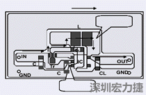 圖2：升壓電路的PCB設(shè)計(jì)示例。