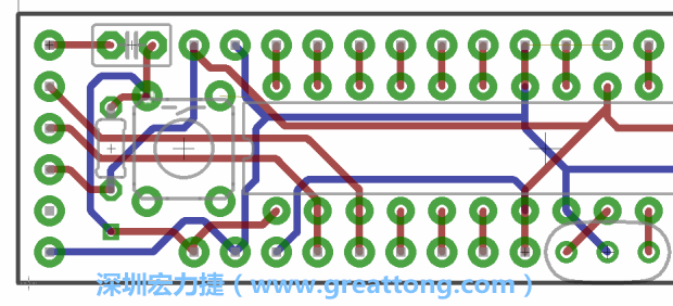 將最后的電路線如上圖所示繪制完成。