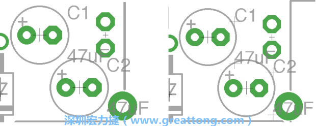 如果你尚未使用「分離工具（Smash Tool）」將所有的名稱和量值標簽從各自對應(yīng)的元件上分離，你將會發(fā)現(xiàn)你無法從元件上獨立地移動一個尚未進行分離的標簽（如左下圖所示），但是對于已經(jīng)執(zhí)行過分離的元件（如右下圖所示）來說，它們的標簽都可以獨立地操作。