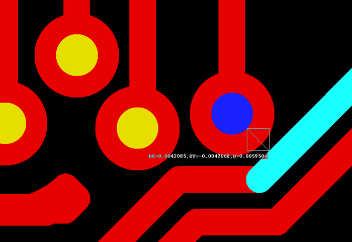 多層板中過(guò)孔會(huì)在每層線路上都有孔環(huán)，且每個(gè)層孔環(huán)周圍環(huán)境有夾線也有不夾線，環(huán)境各不一